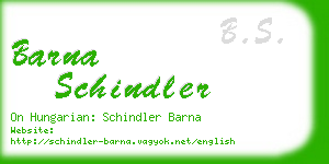 barna schindler business card
